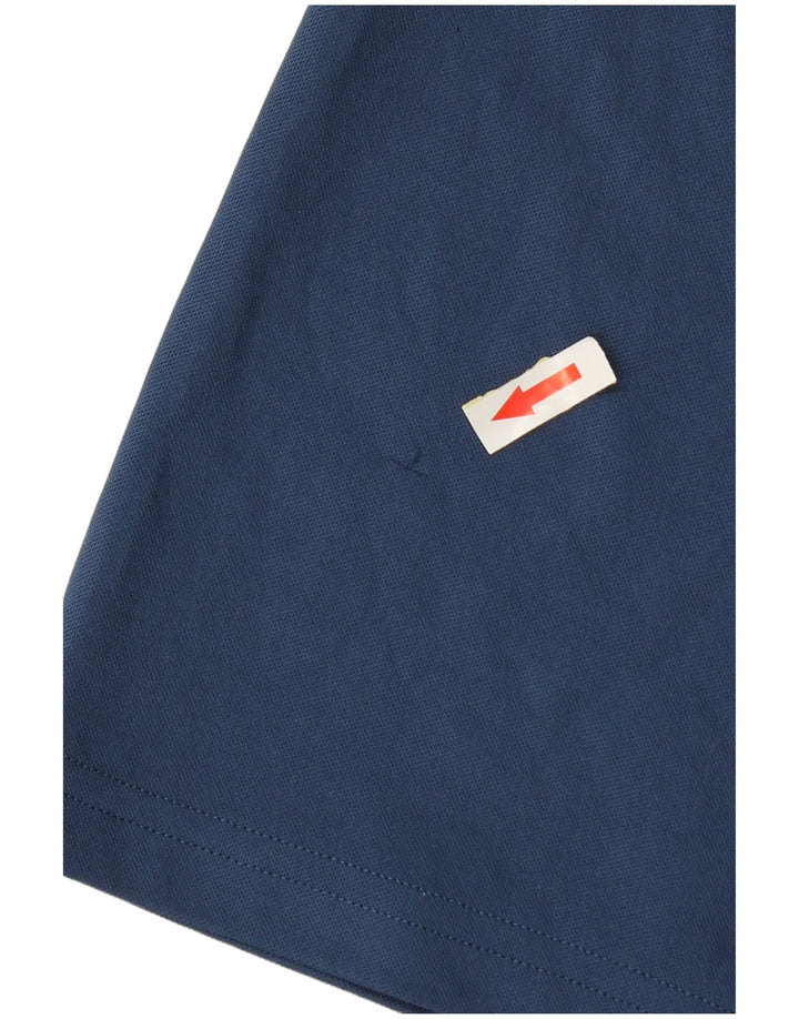 Polo Adidas Climalite da uomo XL in poliestere color block blu navy