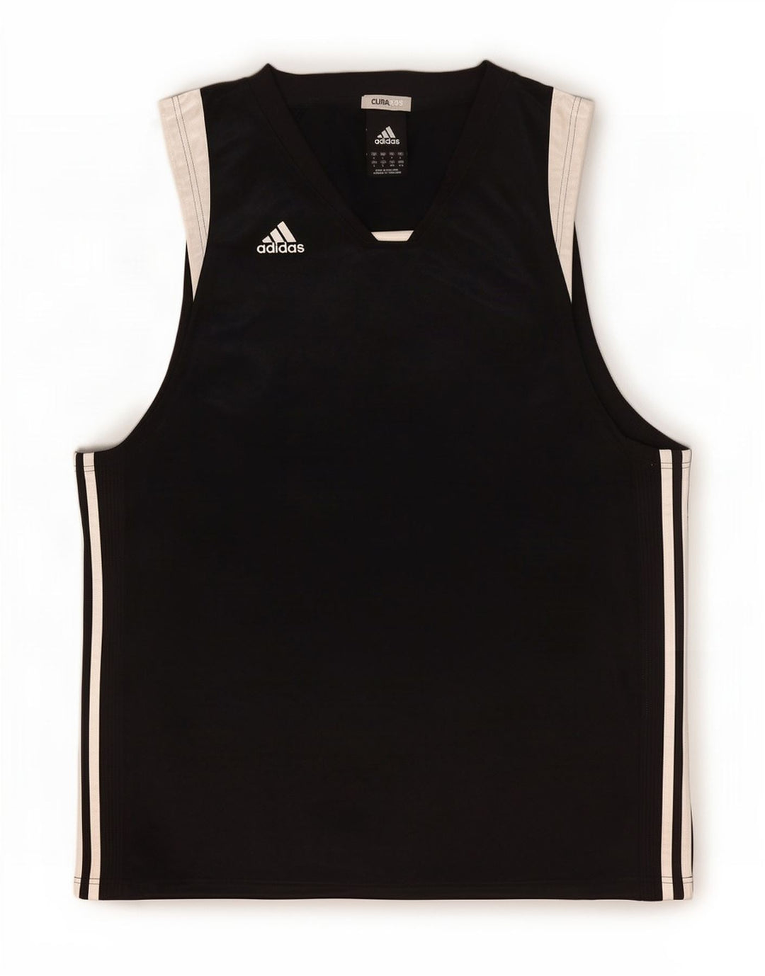 Canotta Adidas Climacool da uomo grande in poliestere color block nero