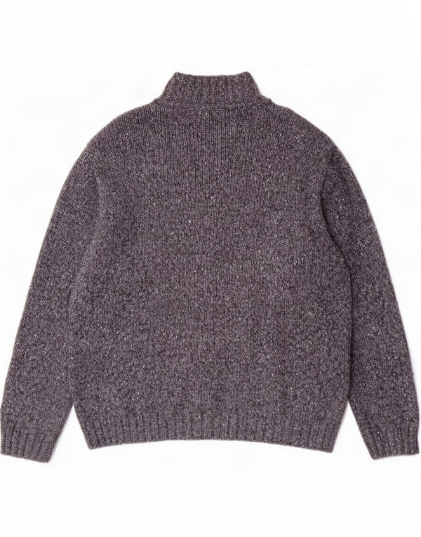 Maglione cardigan con zip intera da uomo Conte of Florence XL blu navy screziato