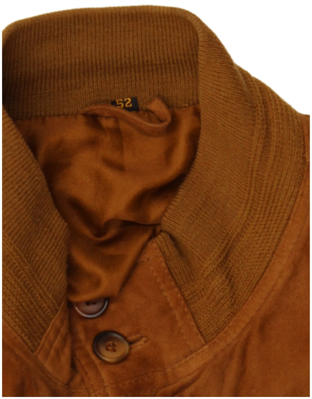 Giubbotto bomber da uomo in pelle scamosciata VINTAGE IT 52 XL Marrone