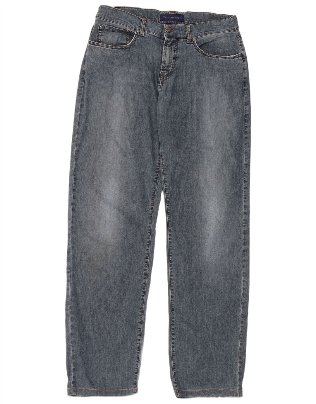 Jeans Straight Uomo Trussardi W34 L32 Blu Cotone