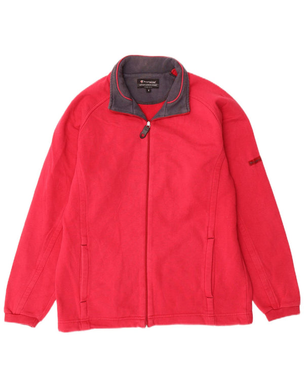 Giacca da ginnastica oversize da donna Champion UK 10 piccola in cotone rosso