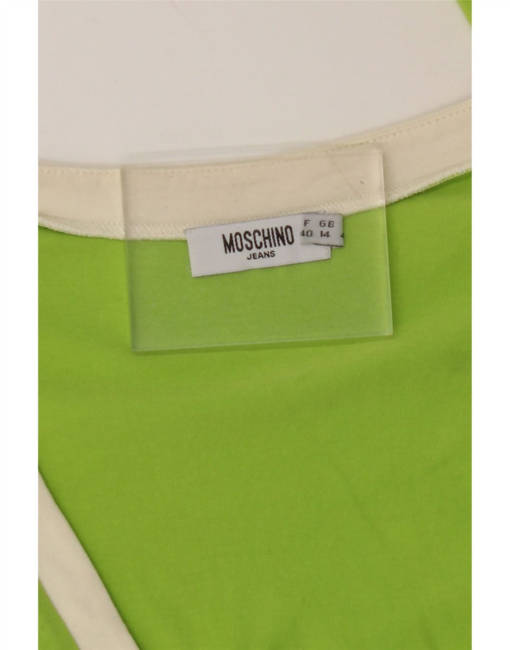 Top cardigan da donna MOSCHINO UK 14 verde medio