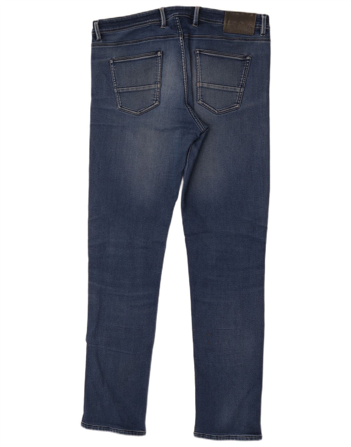Jeans slim da uomo Massimo Dutti EU 44 Large W34 L32 Blu