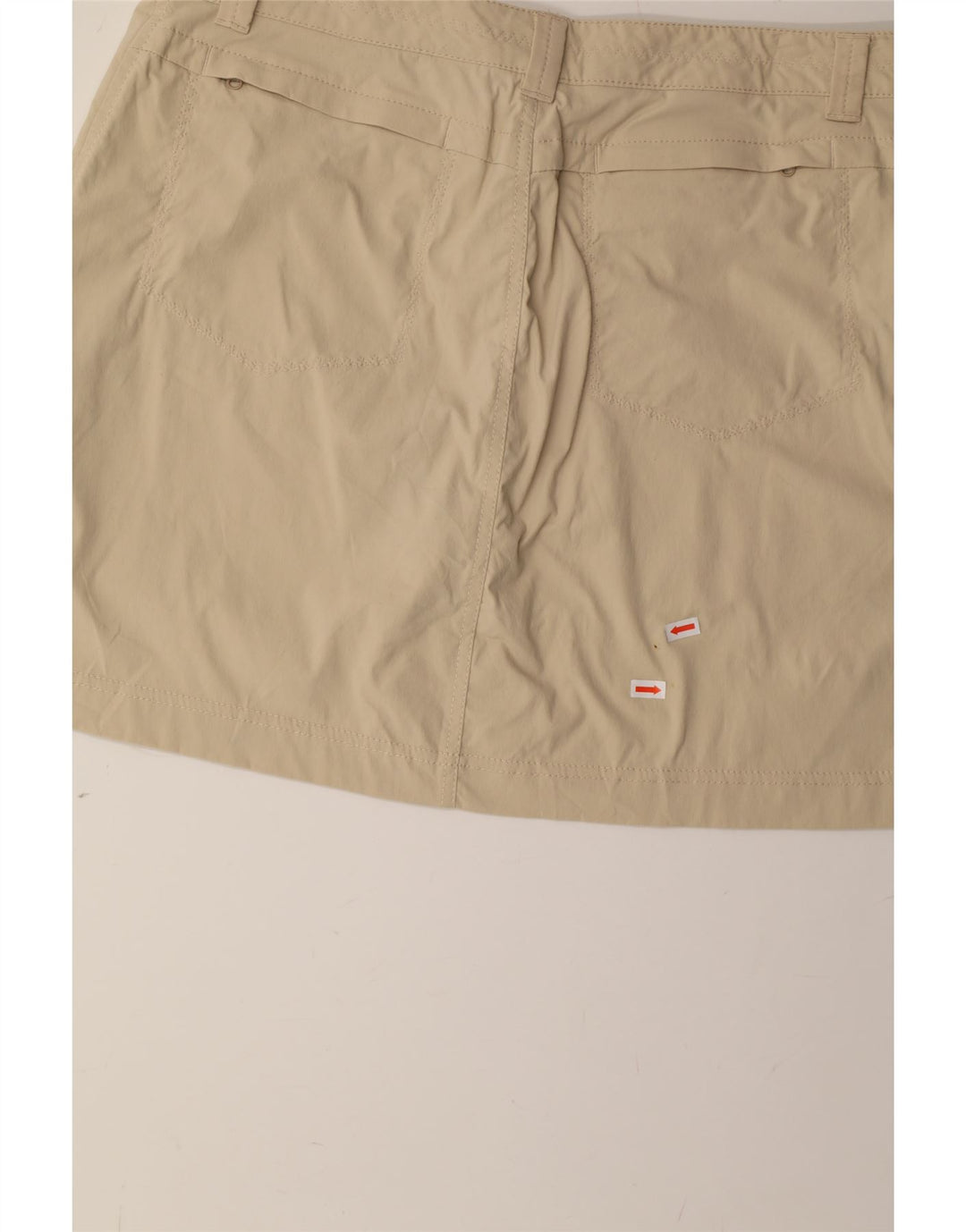 EDDIE BAUER Womens Mini Skirt US 8 Medium W30 Beige Nylon Vintage Eddie Bauer and Second-Hand Eddie Bauer from Messina Hembry 