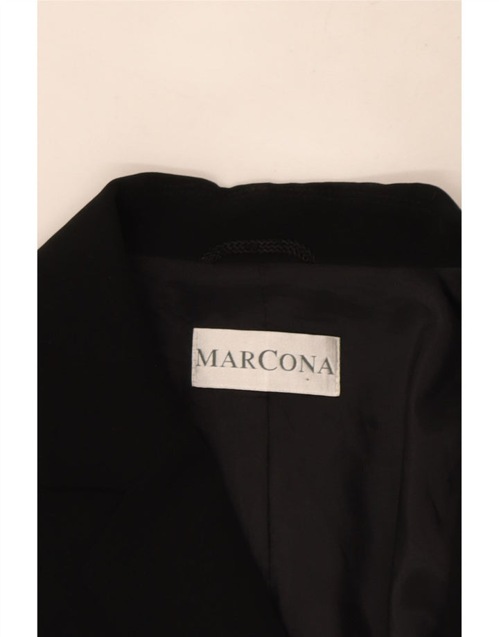 Giacca blazer da donna a 3 bottoni Marcona UK 16 grande poliestere nero