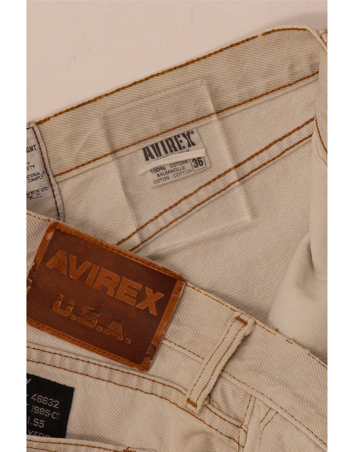 Jeans dritti da uomo Avirex W36 L30 cotone beige