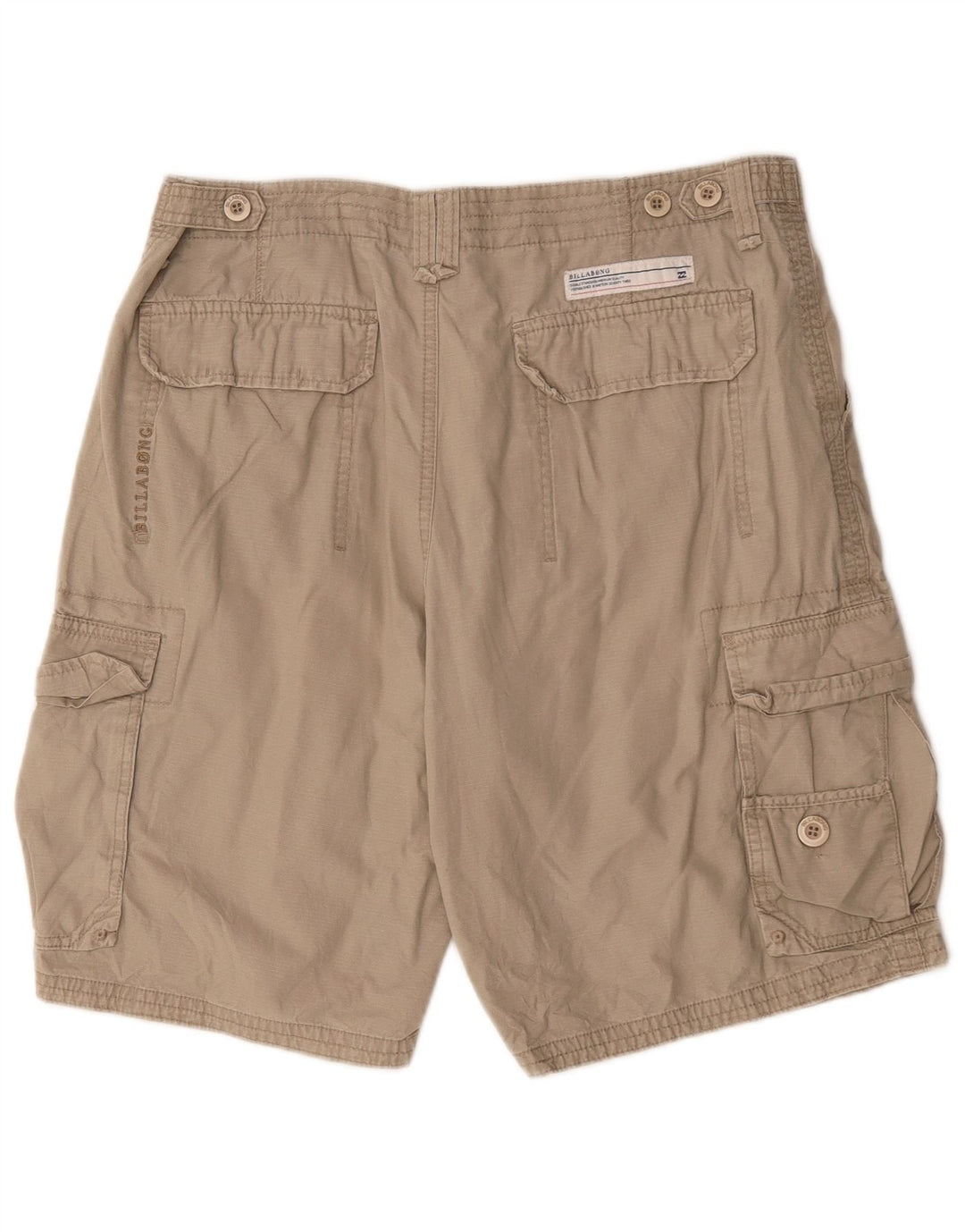 Pantaloncini cargo da uomo Billabong W34 grandi in cotone beige