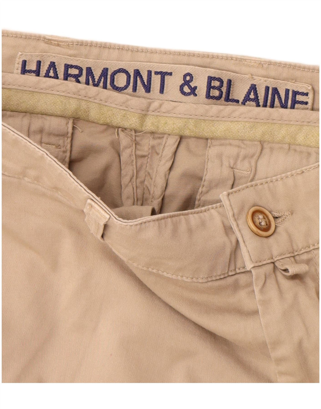 Pantaloncini chino da uomo HARMONT & BLAINE IT 52 XL W34 Cotone beige
