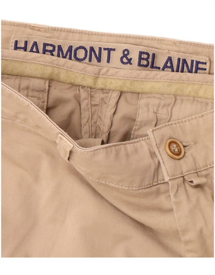 Pantaloncini chino da uomo HARMONT & BLAINE IT 52 XL W34 Cotone beige
