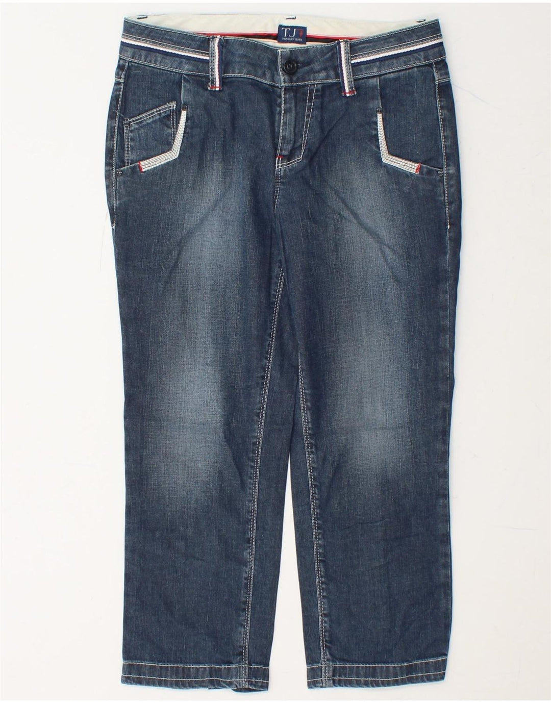 TRUSSARDI Womens Capri Jeans W25 L20 Blue Cotton Vintage Trussardi and Second-Hand Trussardi from Messina Hembry 