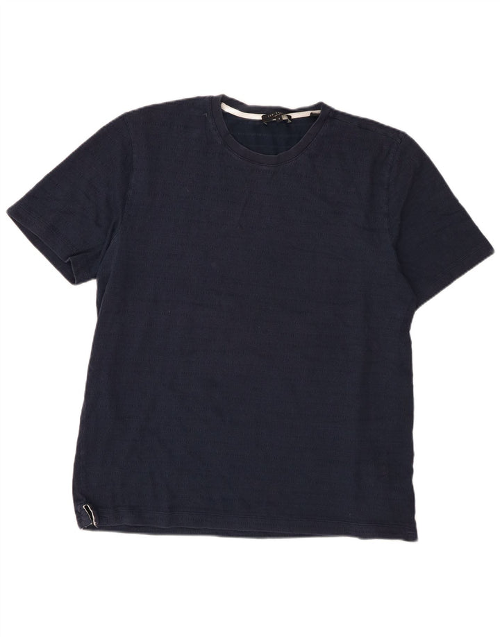 T-shirt da uomo Ted Baker taglia 4 grande in cotone blu navy