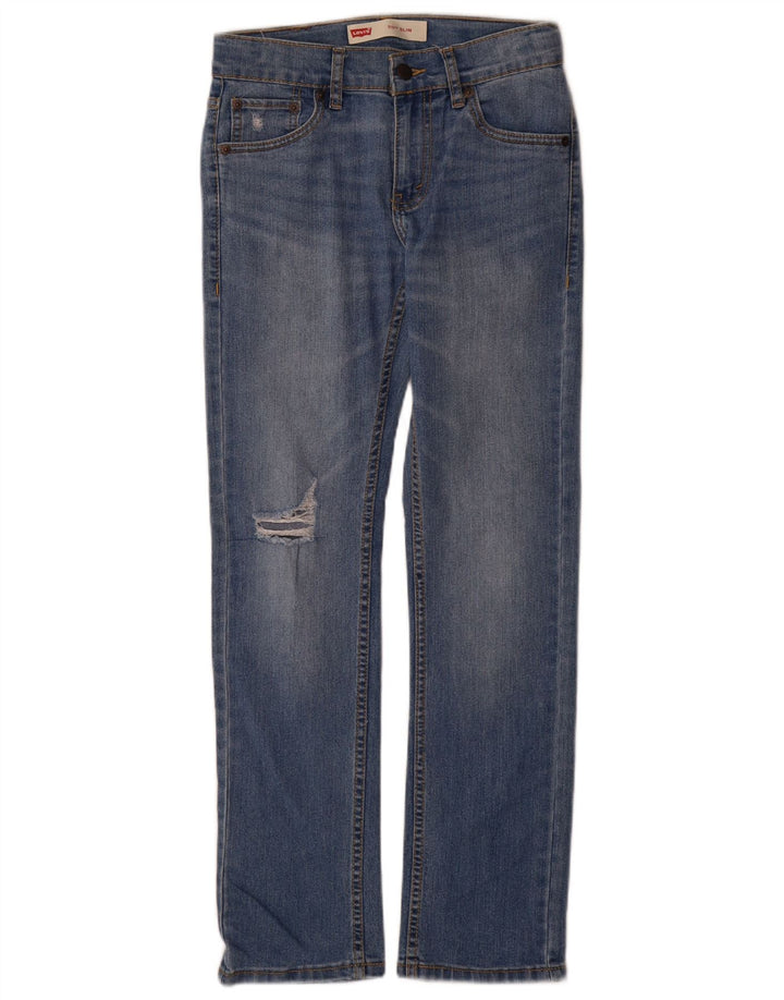 Levi's Ragazzi 511 Jeans slim invecchiati 11-12 anni W26 L29 Blu