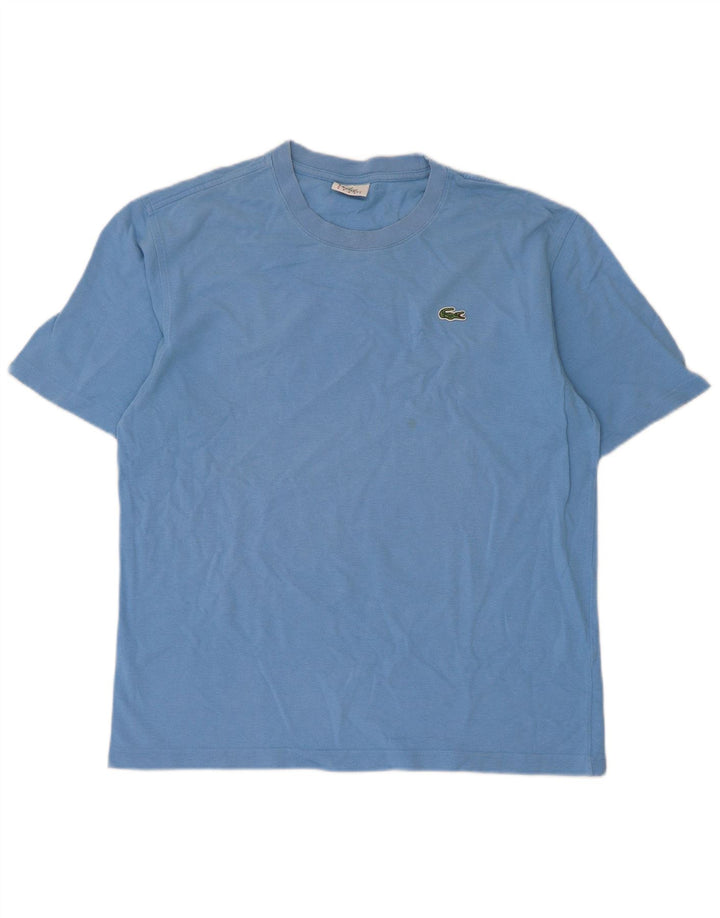 T-shirt da uomo Lacoste taglia 4 in cotone blu medio