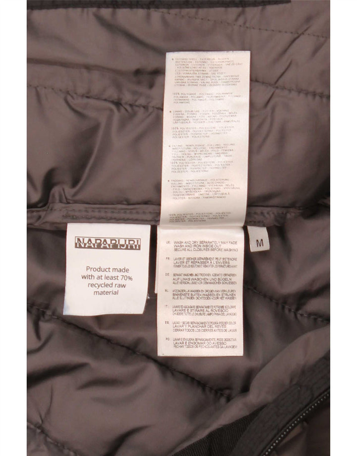 Giacca imbottita con cappuccio da uomo Napapijri UK 38 Medium Black Colourblock