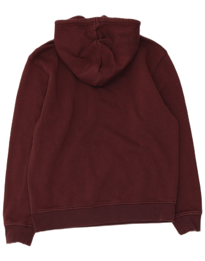 Maglione oversize con cappuccio da donna ADIDAS UK 10 piccolo in cotone bordeaux