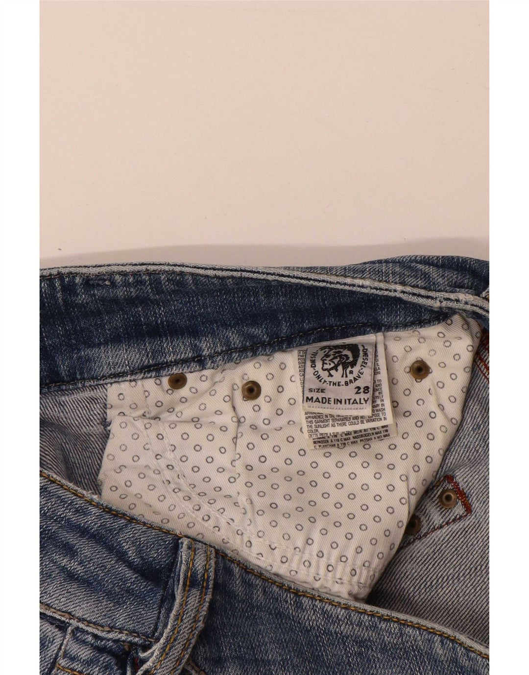 Jeans dritti da donna Diesel W28 L29 cotone blu