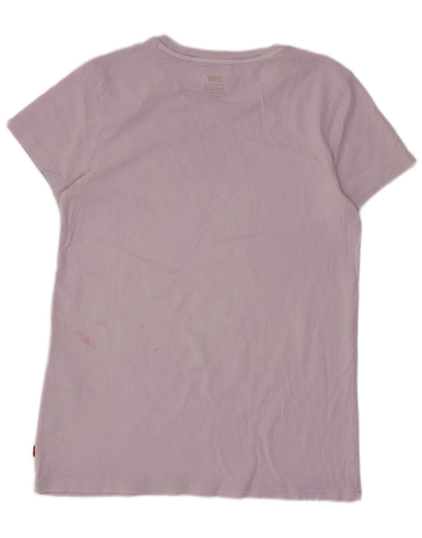 T-shirt grafica da donna Levi's Top UK 6 XS cotone viola