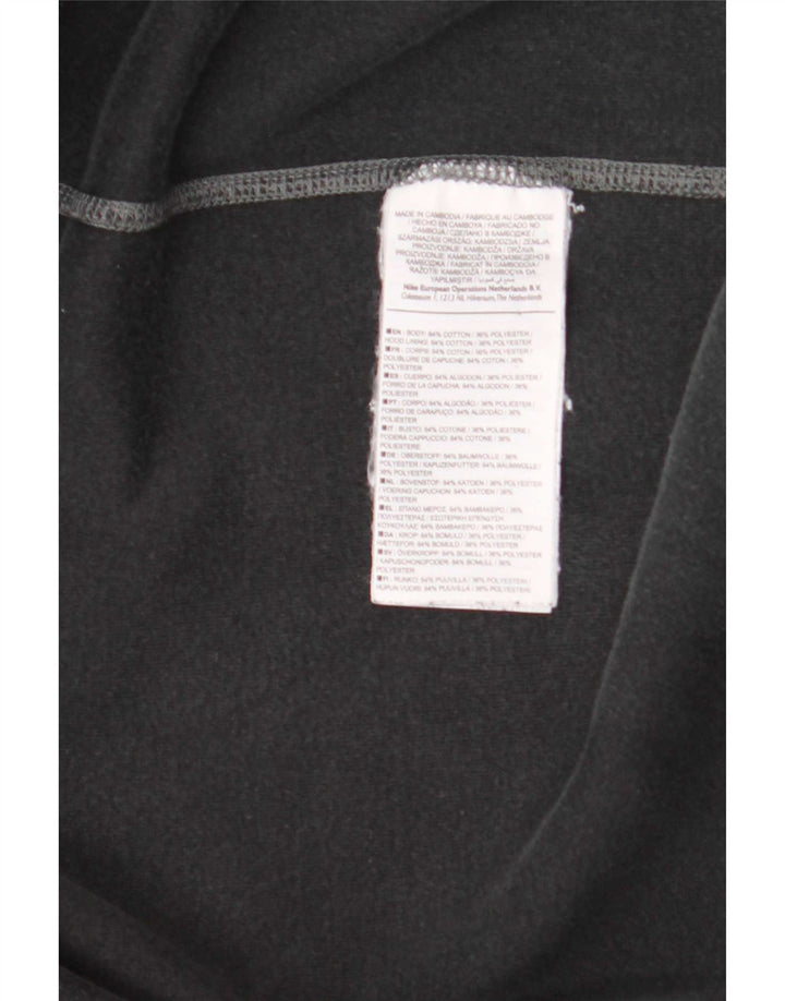 Felpa con cappuccio e zip Nike da uomo, grande, in cotone chiazzato grigio