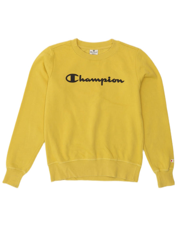 Felpa grafica da donna Champion UK 8 Small Giallo