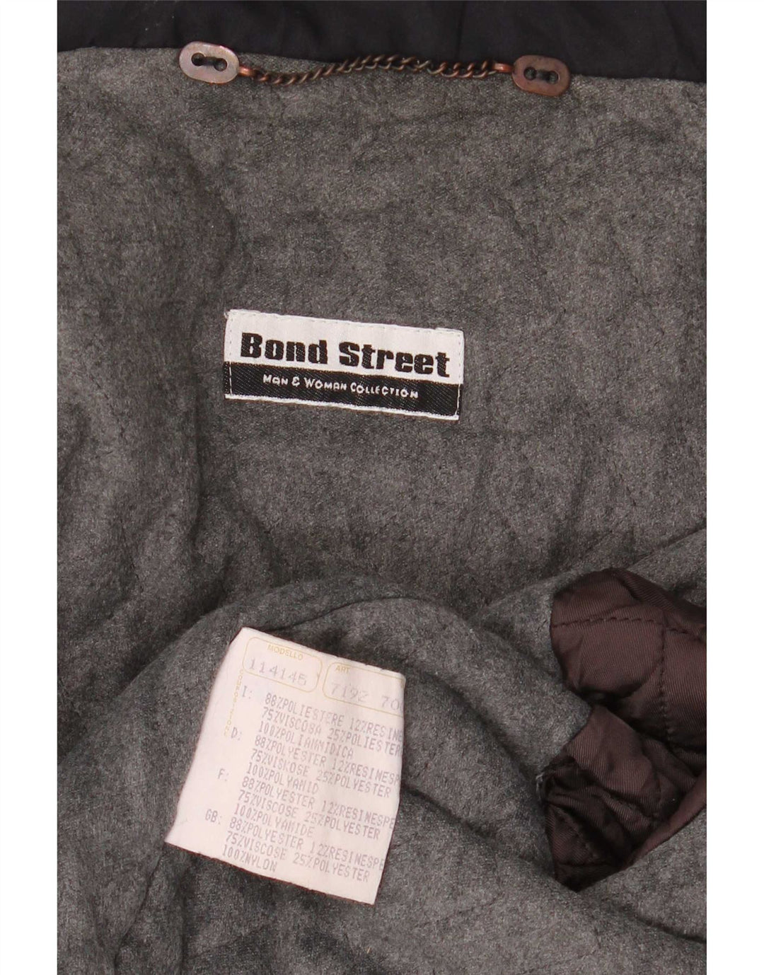 Cappotto giacca a vento da uomo Bond Street IT 52 XL poliestere blu navy