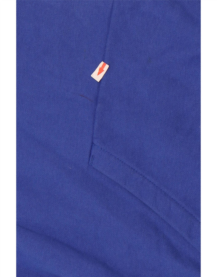 Maglione con cappuccio grafico da uomo Champion in cotone blu medio