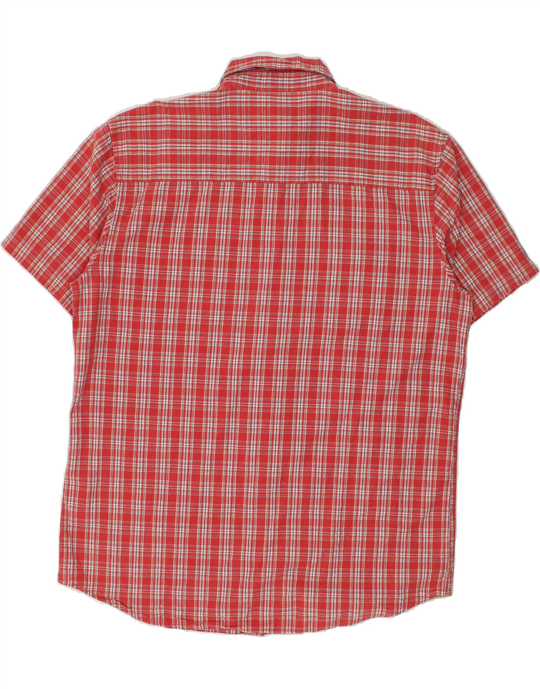 Camicia a maniche corte da uomo WRANGLER 2XL in cotone a quadri rossi
