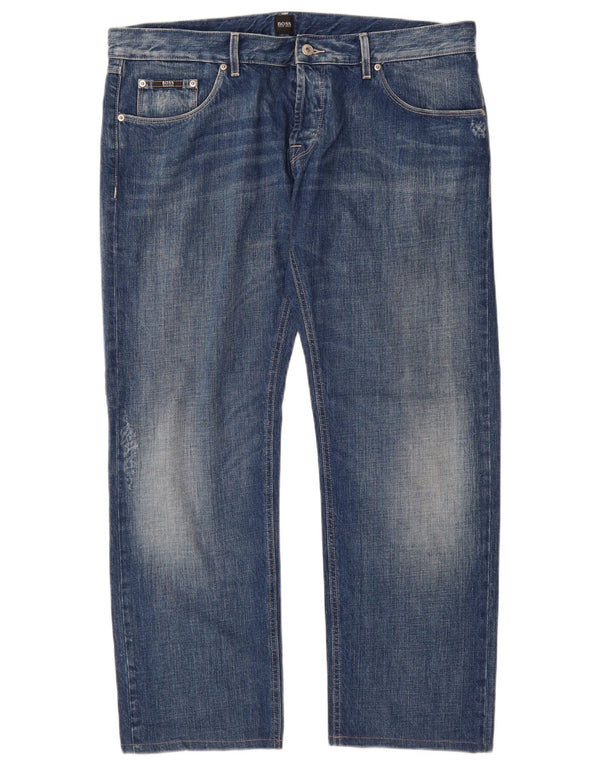 Jeans dritti da uomo Hugo Boss Denver W38 L30 cotone blu