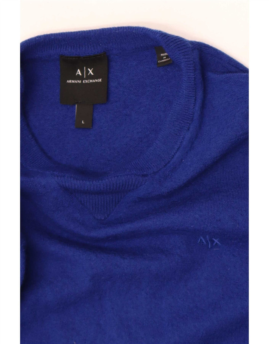 Maglione maglione con scollo a barca da donna Armani Exchange UK 14 grande blu
