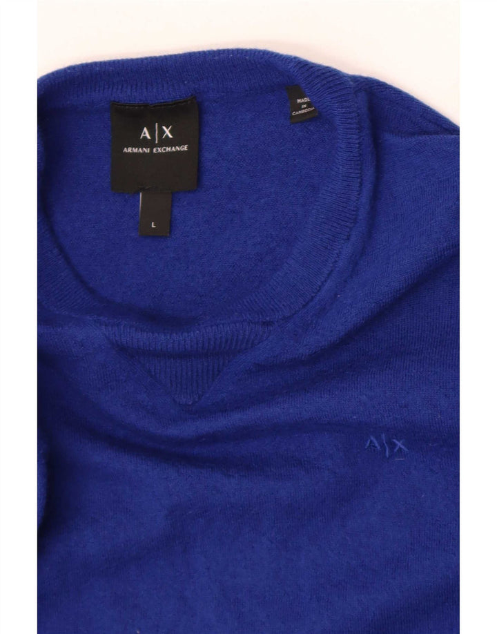 Maglione maglione con scollo a barca da donna Armani Exchange UK 14 grande blu
