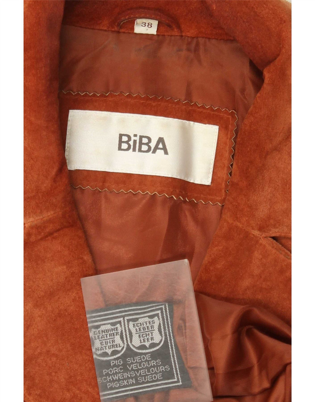 Soprabito in pelle scamosciata da donna Biba EU 38 in pelle marrone medio