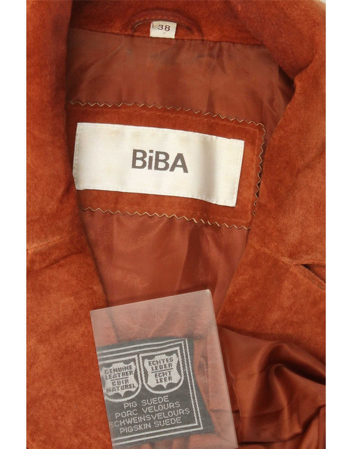 Soprabito in pelle scamosciata da donna Biba EU 38 in pelle marrone medio