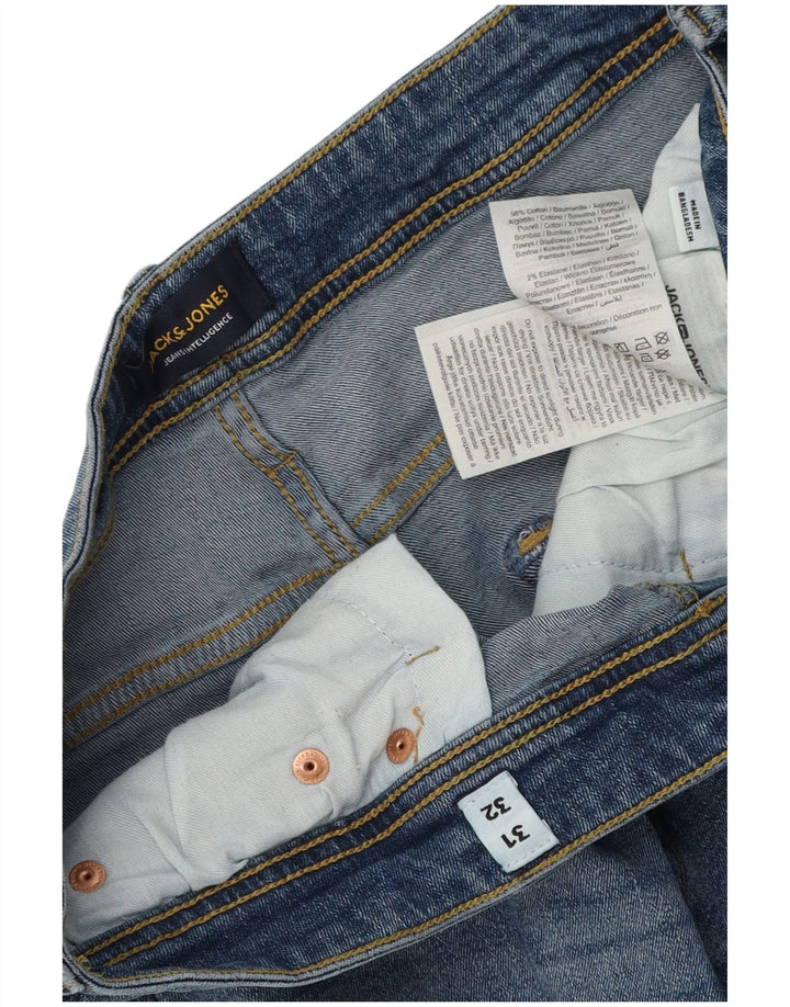 Jack & Jones Uomo GLENN Slim Jeans W31 L32 Cotone Blu