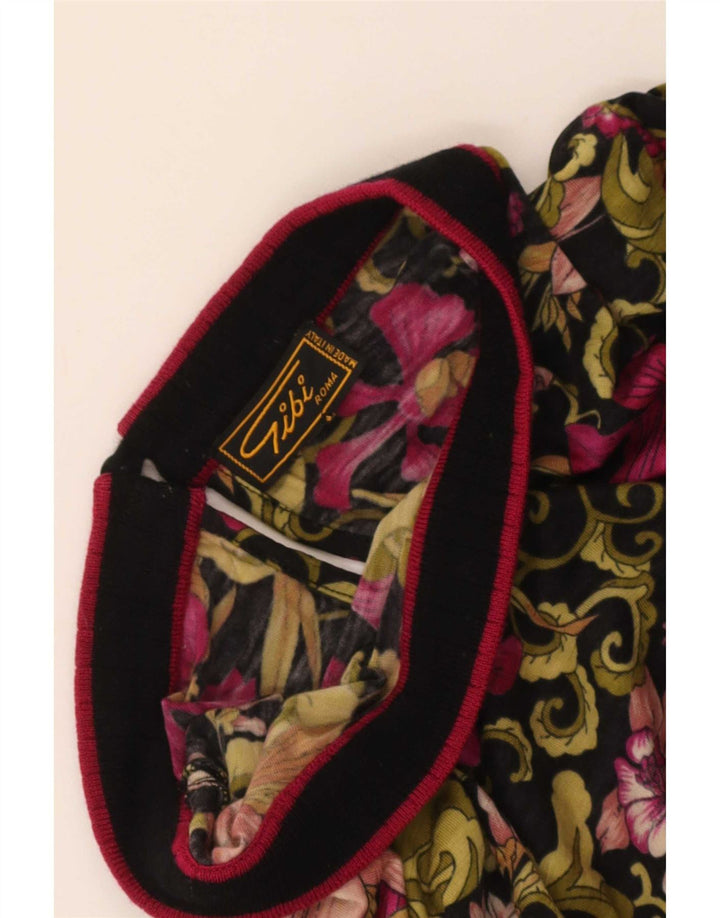 Gibi Camicetta da donna con maniche a 3/4 Top UK 14 Grande floreale multicolore