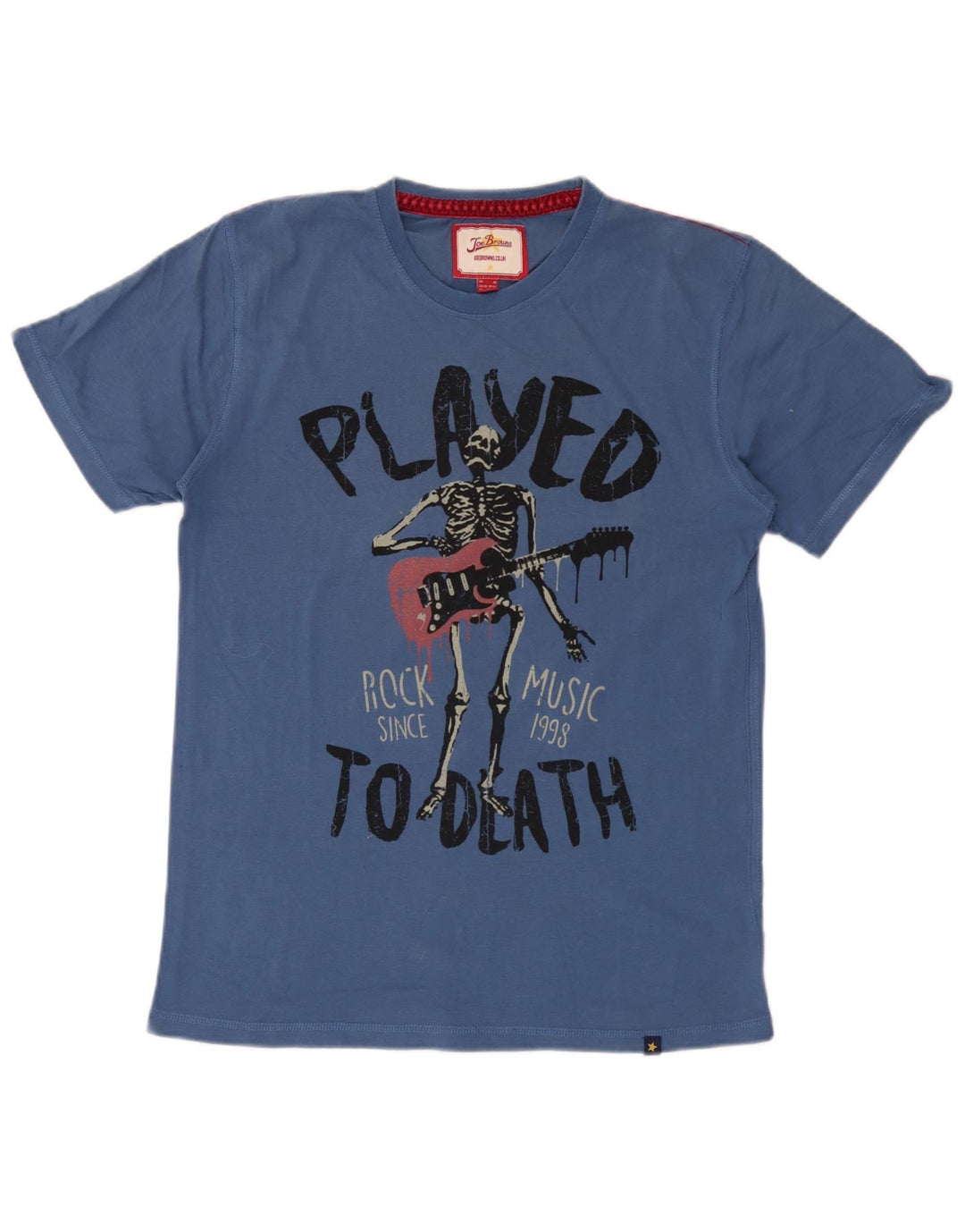 T-shirt grafica da uomo Joe Browns Top in cotone blu medio