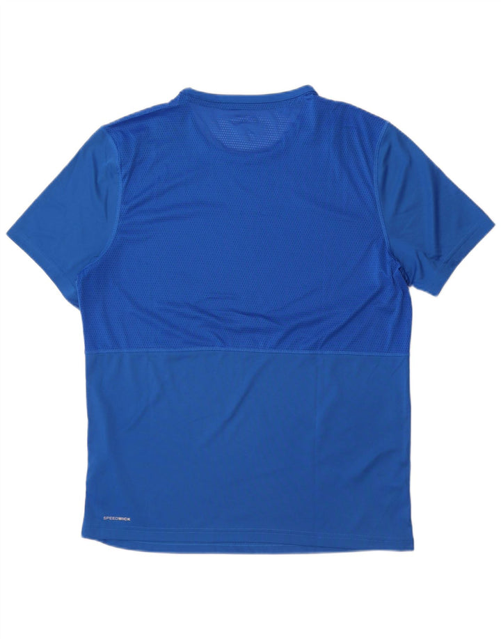 T-shirt Reebok da donna Top UK 16 Large Blu Colourblock Poliestere