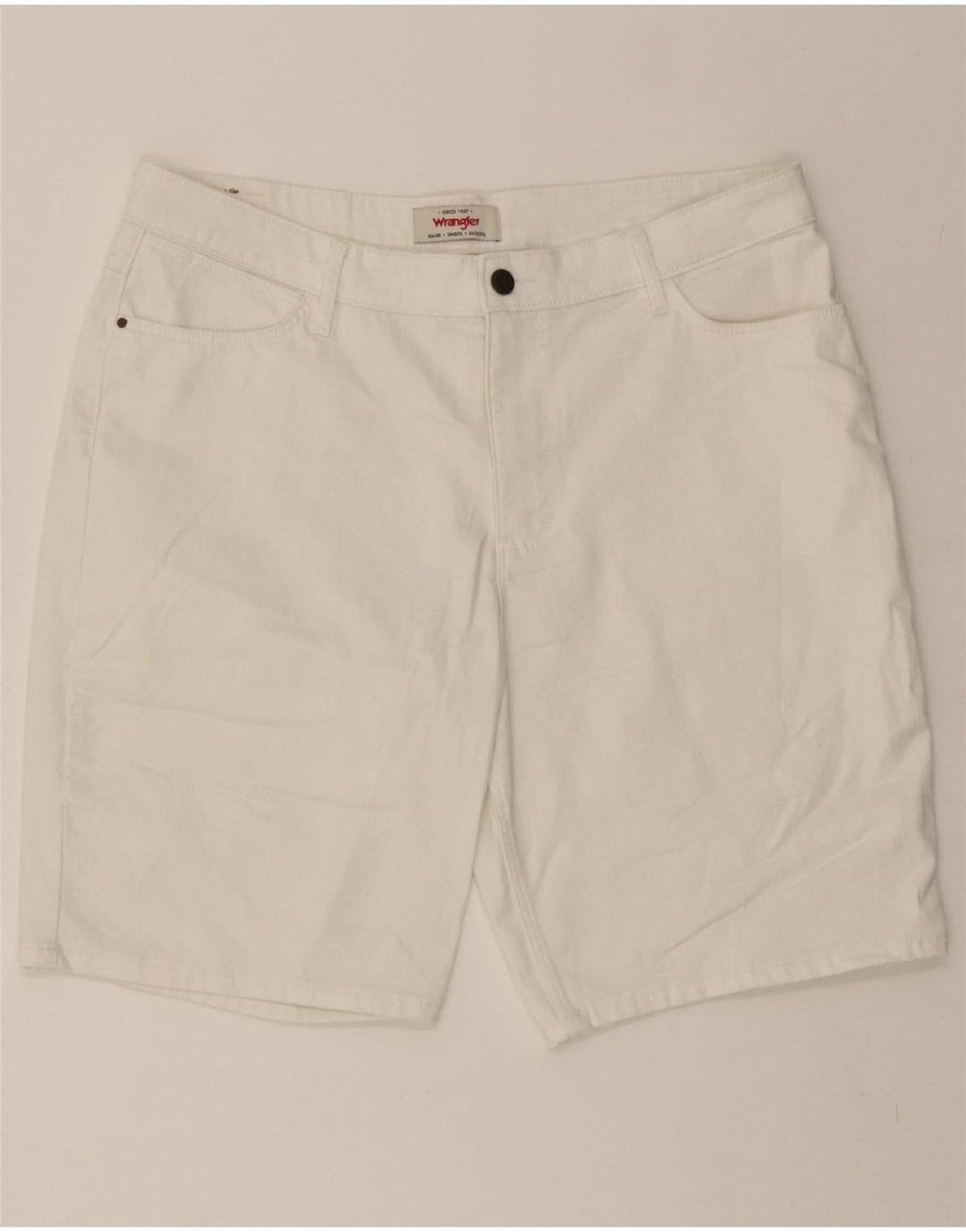 WRANGLER Womens Denim Shorts US 14 XL W36  White Cotton Vintage Wrangler and Second-Hand Wrangler from Messina Hembry 