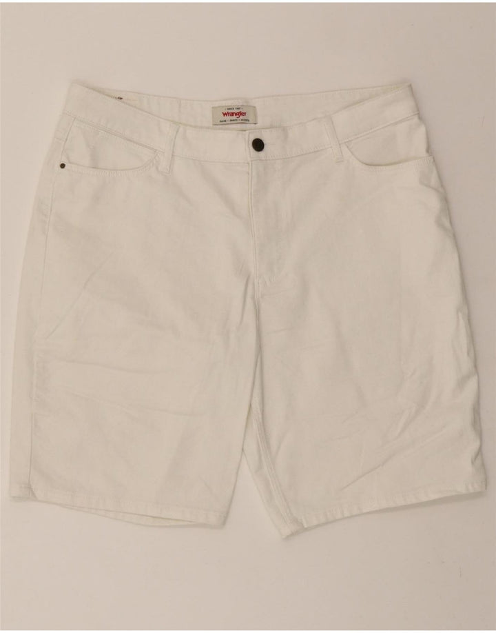 WRANGLER Womens Denim Shorts US 14 XL W36  White Cotton Vintage Wrangler and Second-Hand Wrangler from Messina Hembry 