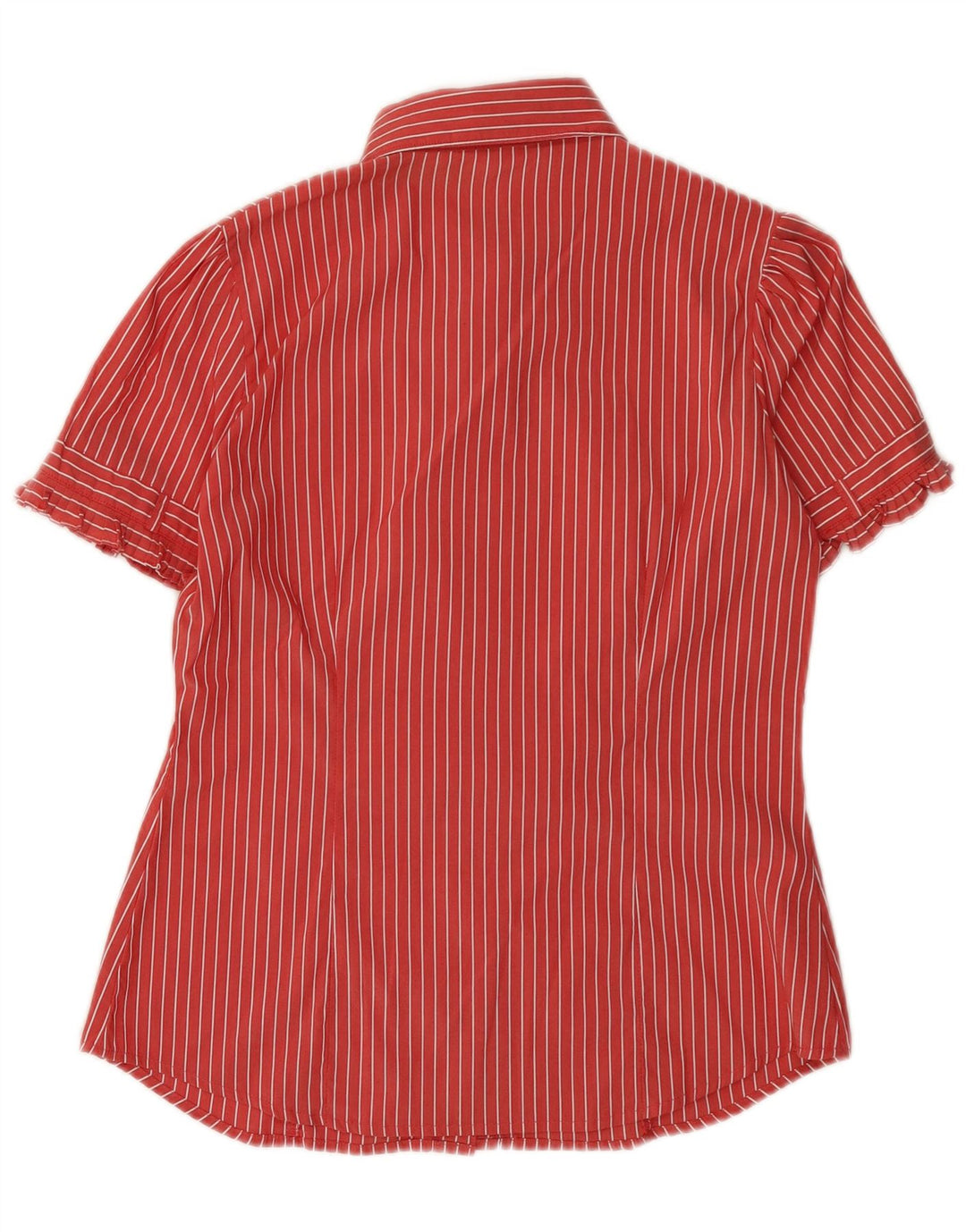 Camicia a maniche corte da donna BENETTON UK 14 Gessato rosso medio