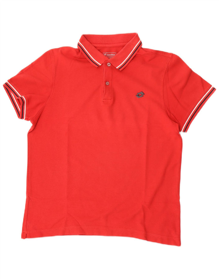 Polo da uomo Lotto a righe grandi rosse