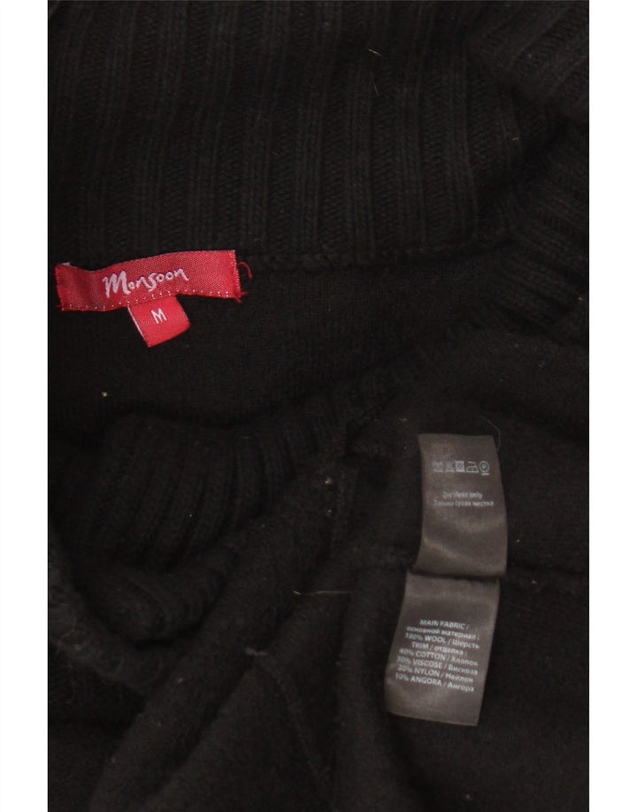 Maglione cardigan da donna Monsoon UK 14 Lana nera media