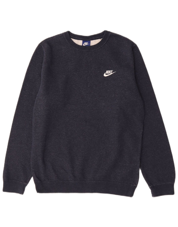 Felpa Nike da uomo, piccola, in cotone blu navy