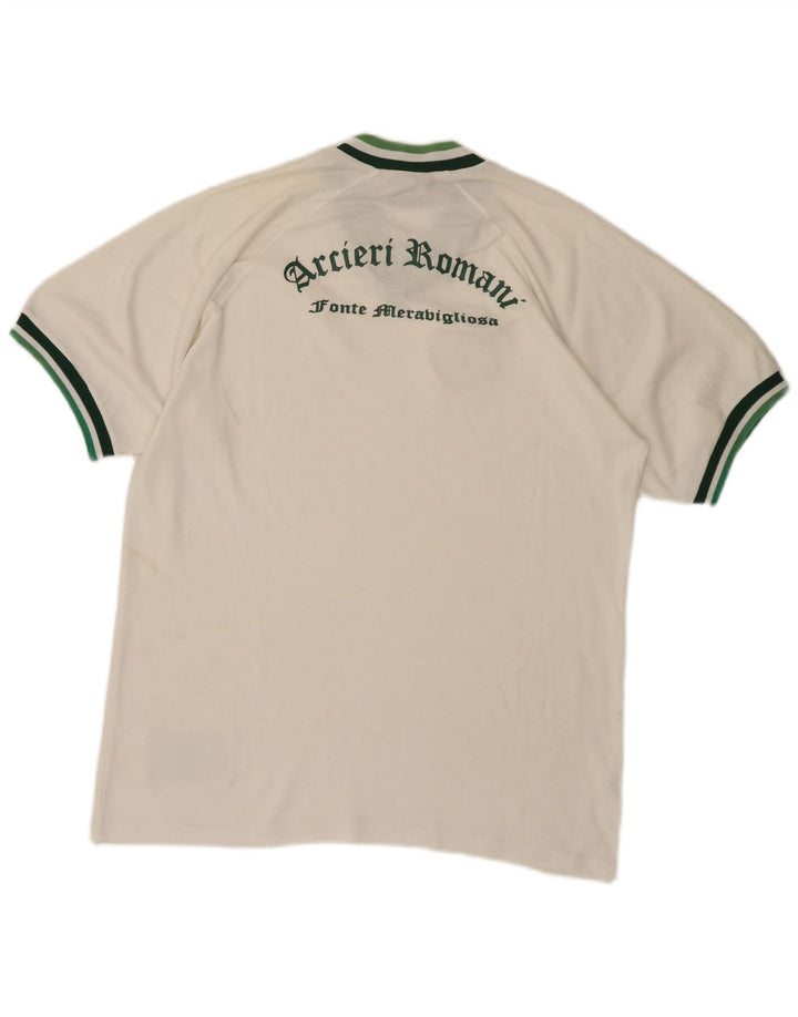 T-shirt grafica da uomo con grafica Champion Top in cotone bianco medio