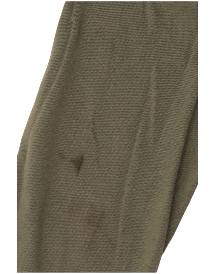 Felpa da donna con collo con bottoni Roxy, maglione UK 16, grande cotone kaki