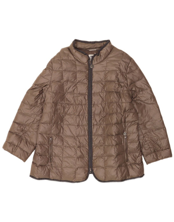Perte by Krizia Womens Padded Jacket UK 22 3XL  Brown Polyamide