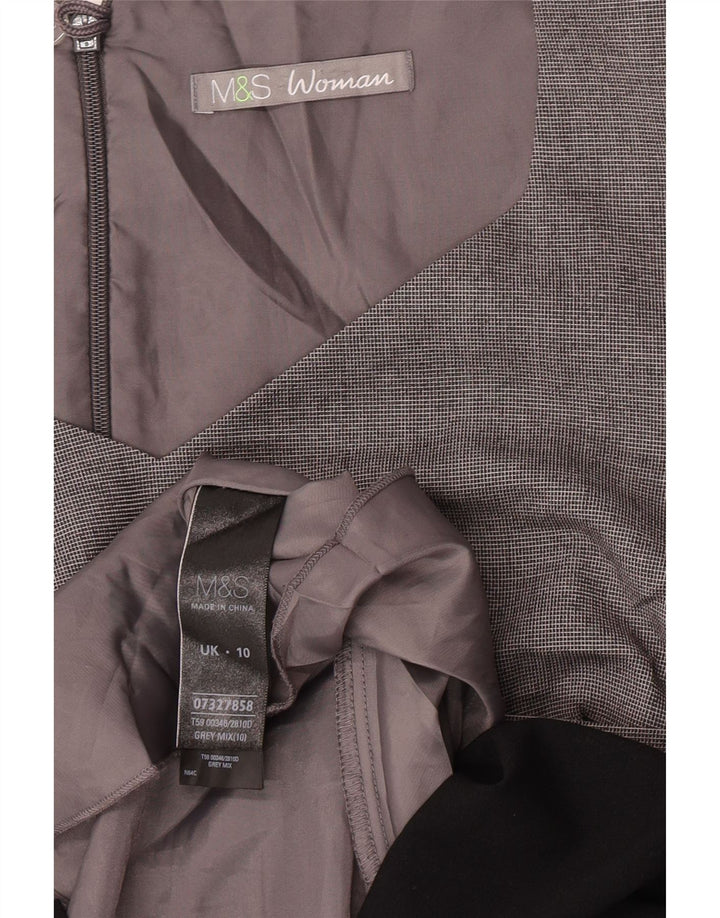 Abito tubino da donna Marks & Spencer UK 10 Small Poliestere color block grigio