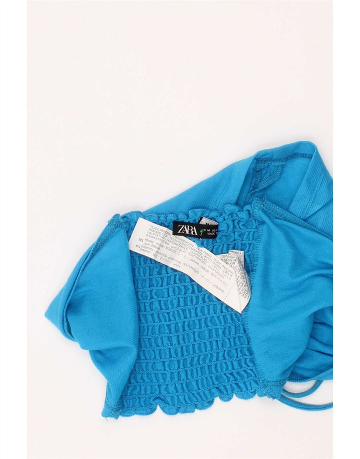 Top alla caviglia da donna Zara in viscosa blu medio