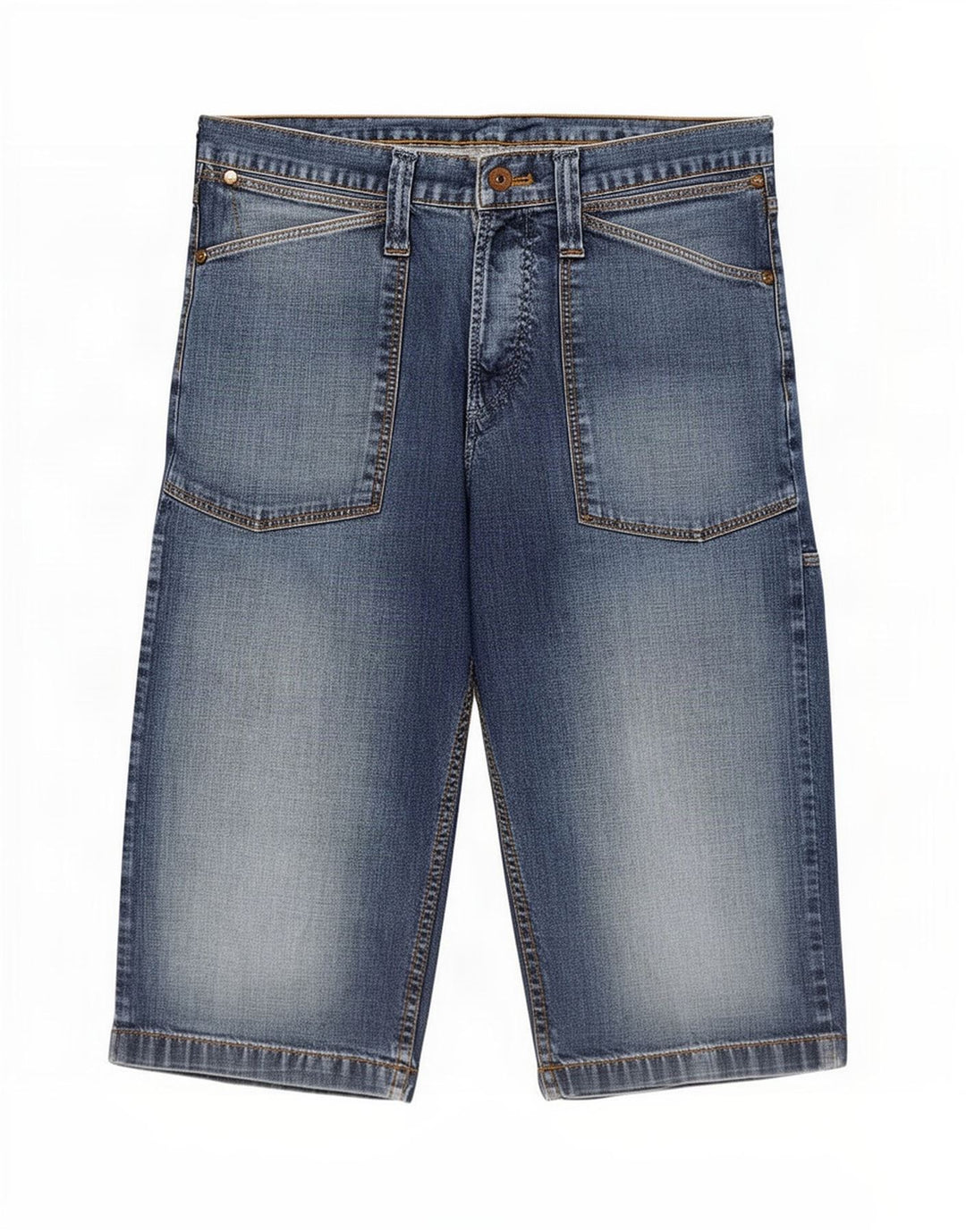 Pantaloncini di jeans cargo da uomo Wrangler medi W33 cotone blu