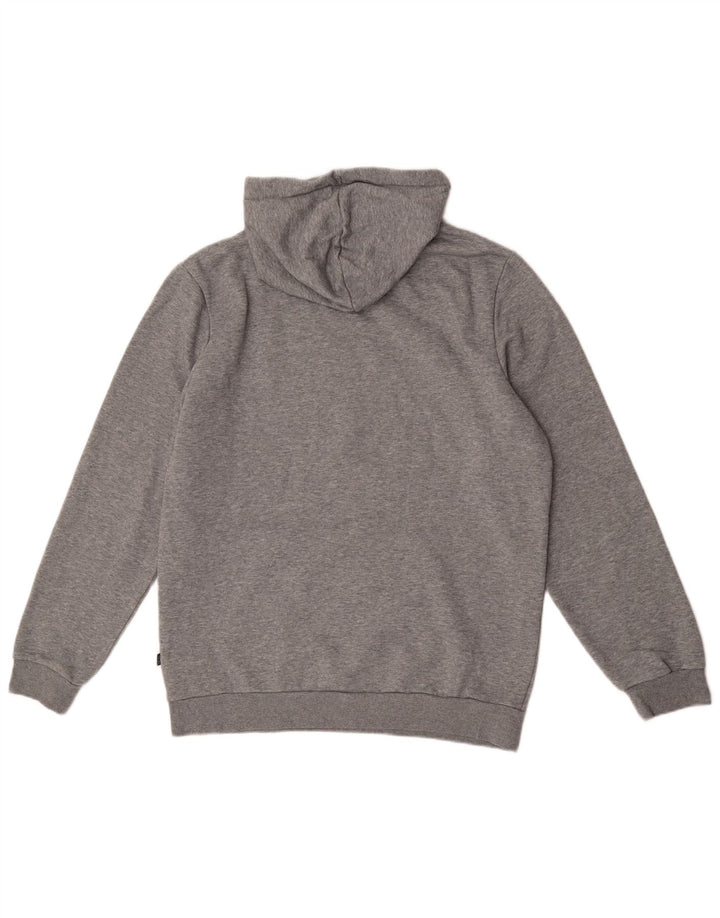Felpa con cappuccio grafica da uomo Puma in cotone chiazzato grigio medio