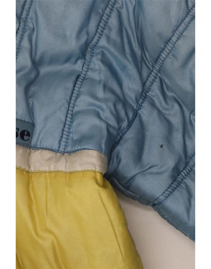 Giacca imbottita con cappuccio da uomo Ellesse UK 38 Nylon color block blu medio